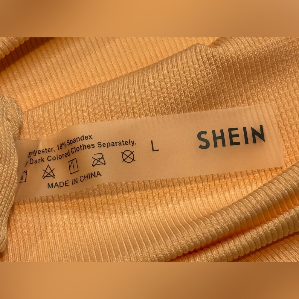 SHEIN Apricot Ribbed Knit Top - Picture 2 of 3